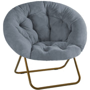 Comfortable Disc Chairs Faux Fur Furniture Bedroom Living Room Size White