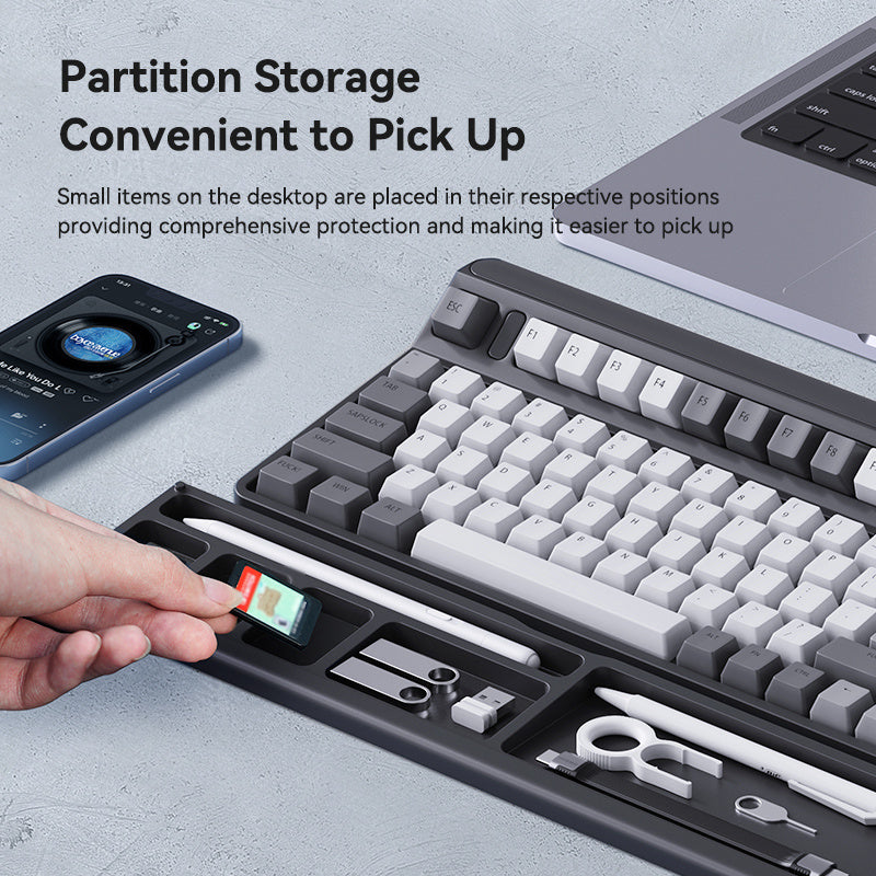 Keyboard Support Mouse Wrist Pad Desktop Storage Box