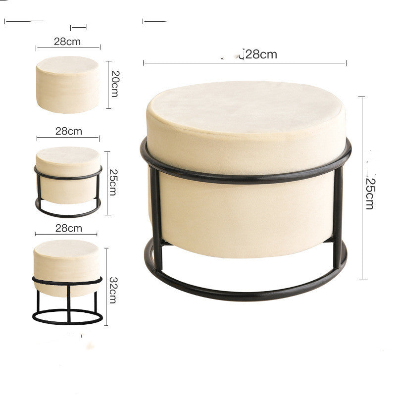 Shoe Changing Stool Light Luxury Stool Net Red Living Room Small Stool